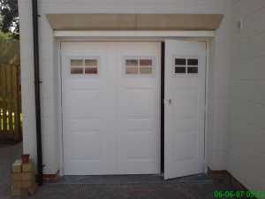 side hinged garage door